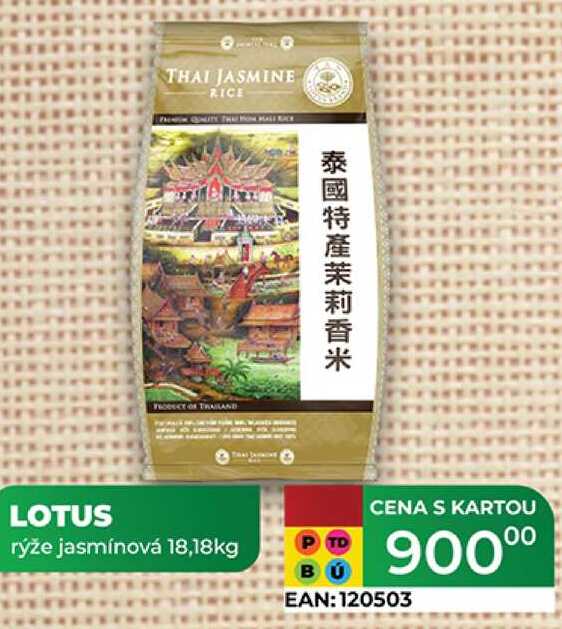 LOTUS rýže jasmínová 18,18kg  