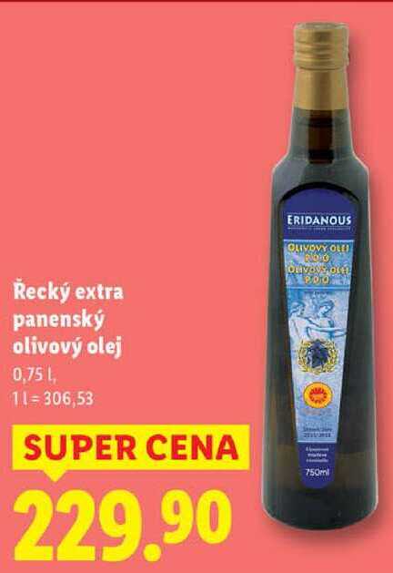 Řecký extra panenský olivový olej, 0,75 l