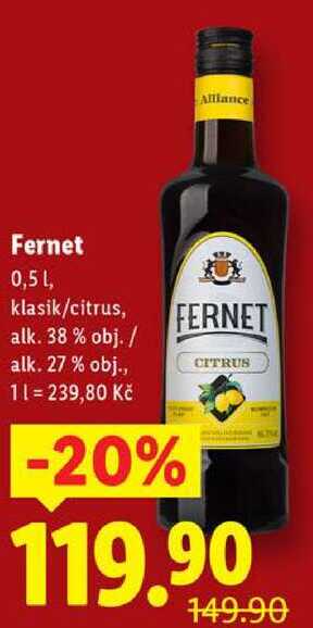 Fernet, 0,5 l v akci