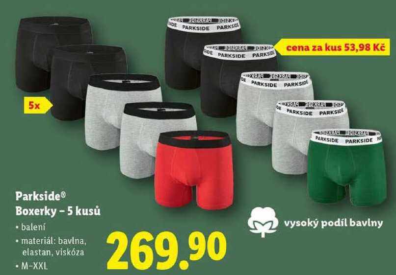 Parkside Boxerky - 5 kusů 