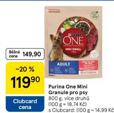 Purina One Mini Granule pro psy, 800 g, více druhů
