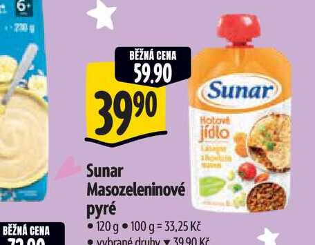  Sunar Masozeleninové pyré 120 g
