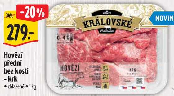 Hovězí přední bez kosti - krk, 1 kg