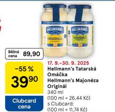 Hellmann's Tatarská Omáčka, 340 ml  