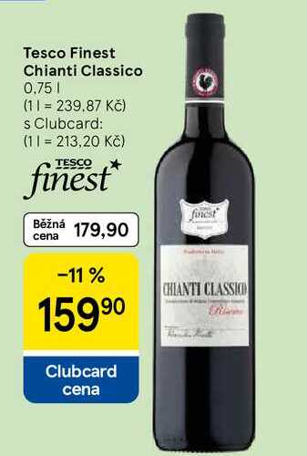 Tesco Finest Chianti Classico, 0,75 l