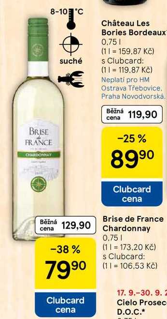 Brise de France Chardonnay, 0,75 l 