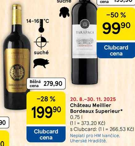 Château Meillier Bordeaux Superieur, 0.75 l