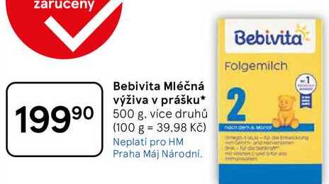 Bebivita Mléčná výživa v prášku, 500 g 