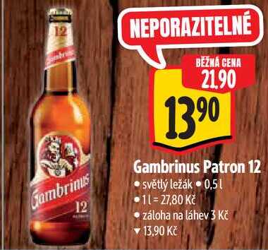 Gambrinus Patron 12, 0,5 l