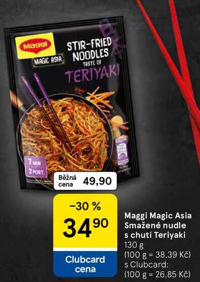 Maggi Magic Asia Smažené nudle s chutí Teriyaki, 130 g 