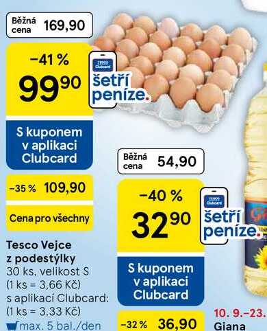 Tesco Vejce z podestýlky, 30 ks, velikost S  
