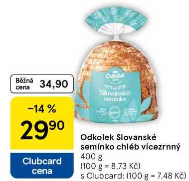 Odkolek Slovanské semínko chléb vícezrnný, 400 g  