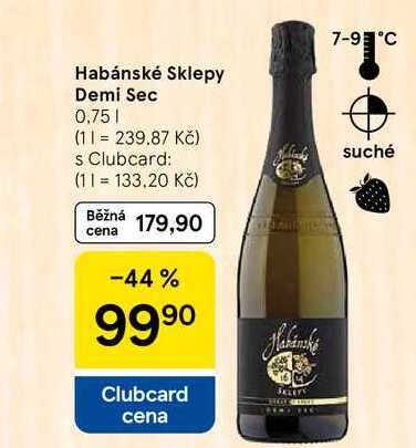 Habánské Sklepy Demi Sec, 0,75 l
