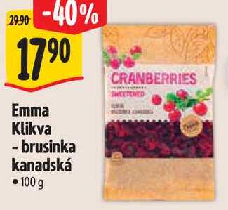 Emma Klikva - brusinka kanadská, 100 g 