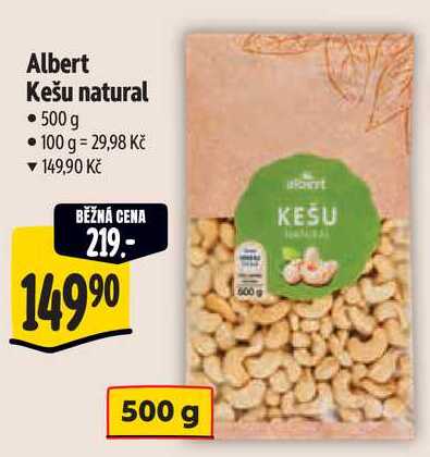 Albert Kešu natural, 500 g