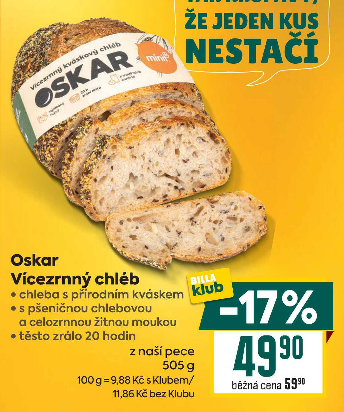 Oskar Vícezrnný chléb 505g