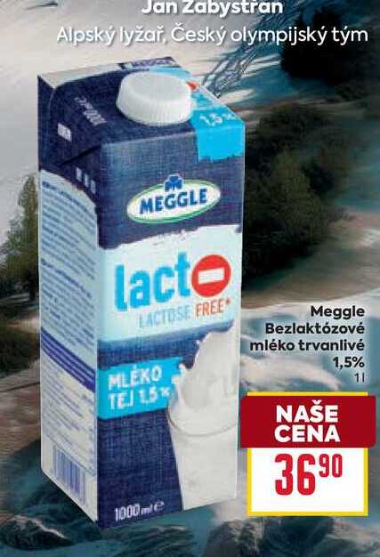 Meggle Bezlaktózové mléko trvanlivé 1,5% 1l