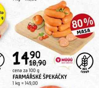 FARMÁŘSKÉ ŠPEKÁČKY 100 g