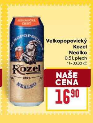Velkopopovický Kozel Nealko 0,51, plech 