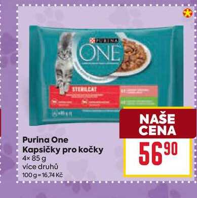 Purina One Kapsičky pro kočky 4× 85 g