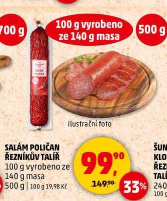 SALÁM POLIČAN ŘEZNÍKŮV TALÍŘ, 500 g 