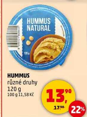 HUMMUS různé druhy, 120 g 