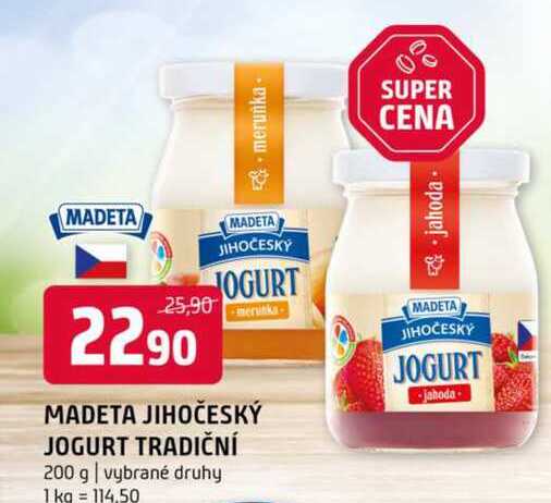 MADETA JIHOČESKÝ JOGURT TRADIČNÍ 200 g