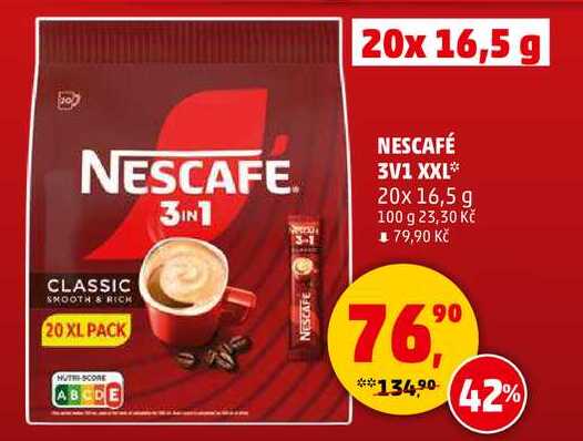 NESCAFÉ 3V1 XXL, 20x 16,5 g   