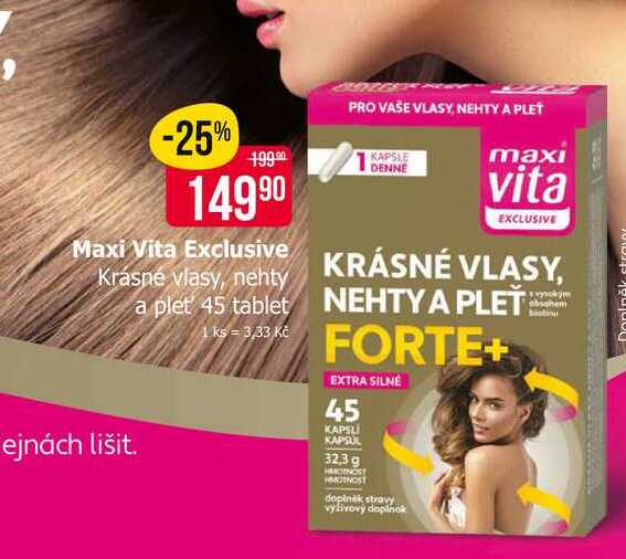 Maxi Vita Exclusive Krásné vlasy, nehty a pleť 45 tablet 