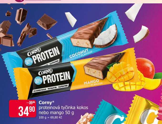 Corny proteinová tyčinka kokos nebo mango 50 g 