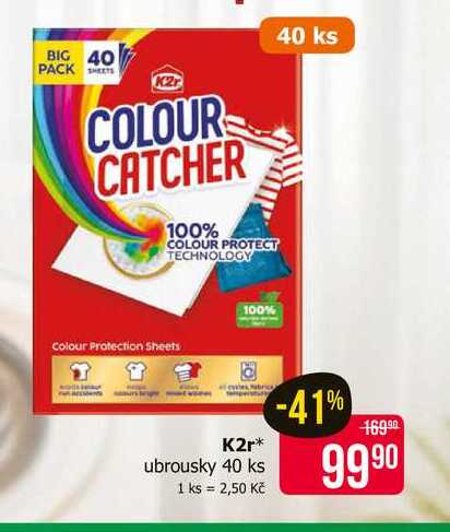 K2r Colour Catcher Prací ubrousky 40 ks
