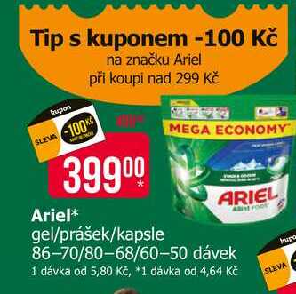 ARIEL gel 86-70 dávek 