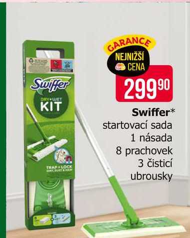 Swiffer startovací sada 1 násada 8 prachovek 3 čisticí ubrousky 