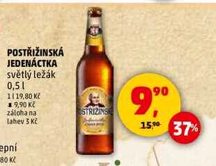 POSTŘIŽINSKÁ JEDENÁCTKA světlý ležák, 0,5 l