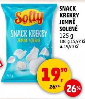 SNACK KREKRY JEMNĚ SOLENÉ, 125 g