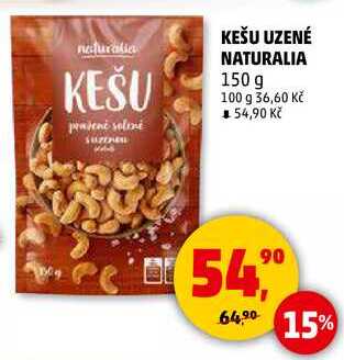 KEŠU UZENÉ NATURALIA, 150 g 