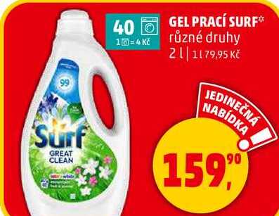 GEL PRACÍ SURF různé druhy, 2 l