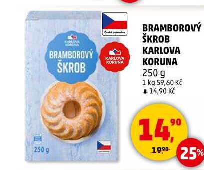 BRAMBOROVÝ ŠKROB KARLOVA KORUNA, 250 g