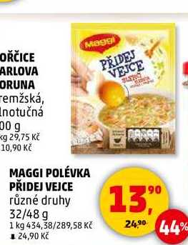 MAGGI POLÉVKA PŘIDEJ VEJCE různé druhy, 32/48 g