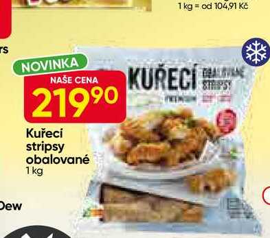 Kuřecí stripsy obalované 1 kg