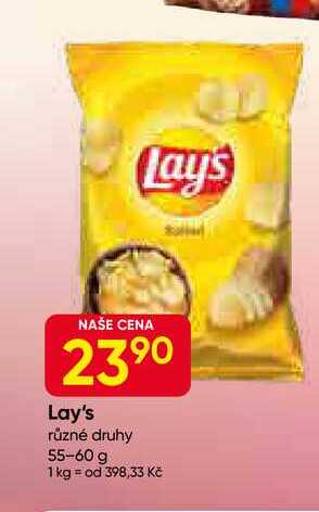 Lay's různé druhy 55-60 g 