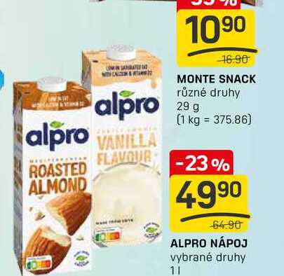 ALPRO NÁPOJ vybrané druhy 1l