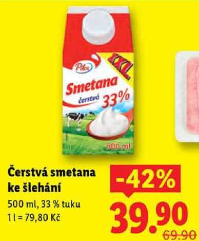Čerstvá smetana ke šlehání, 500 ml