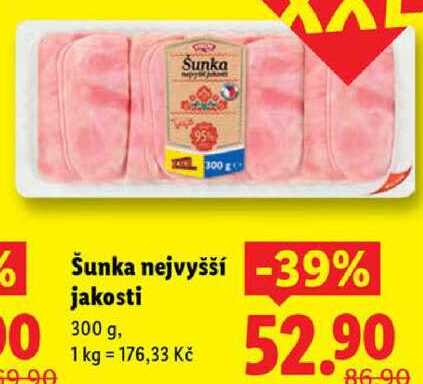 Šunka nejvyšší jakosti, 300 g