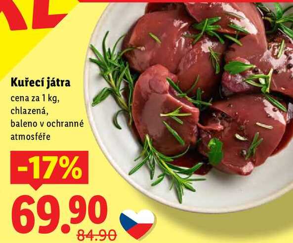 Kuřecí játra, cena za 1 kg