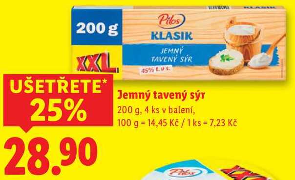 Jemný tavený sýr, 200 g