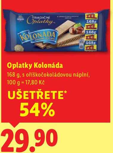 Oplatky Kolonáda, 168 g v akci