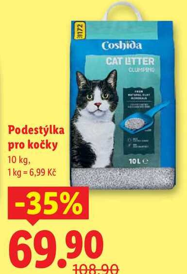 Podestýlka pro kočky, 10 kg