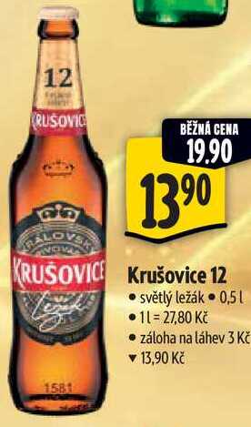 Krušovice 12, 0,5 l 