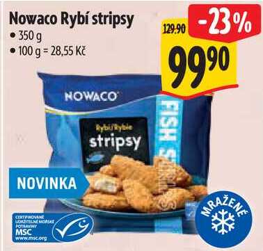 Nowaco Rybí stripsy, 350 g 
